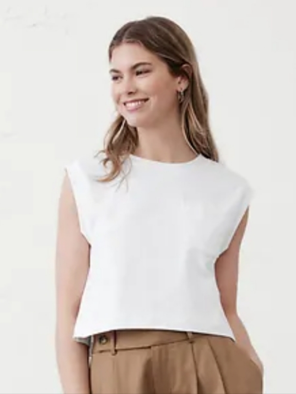 NWT - Banana Republic Heavyweight Cotton Blend Crew Neck Tank Top - Size XL
